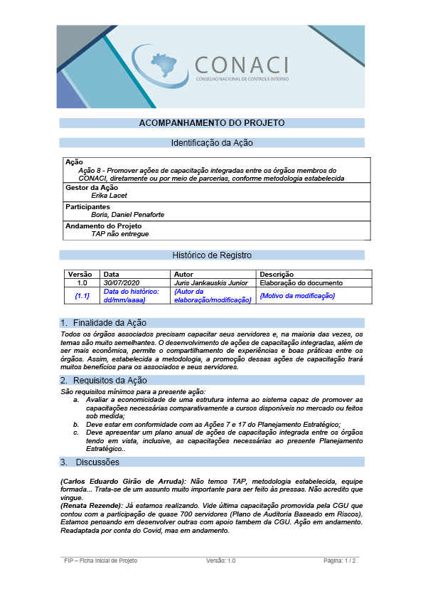 Termo de Abertura do Projeto