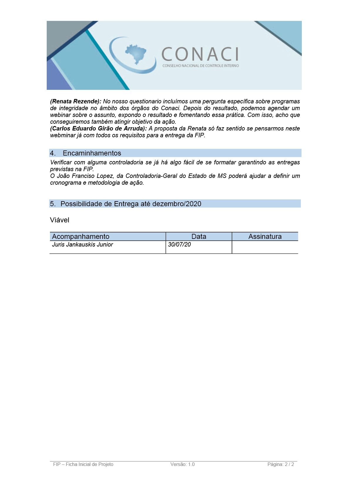 Termo de Abertura do Projeto