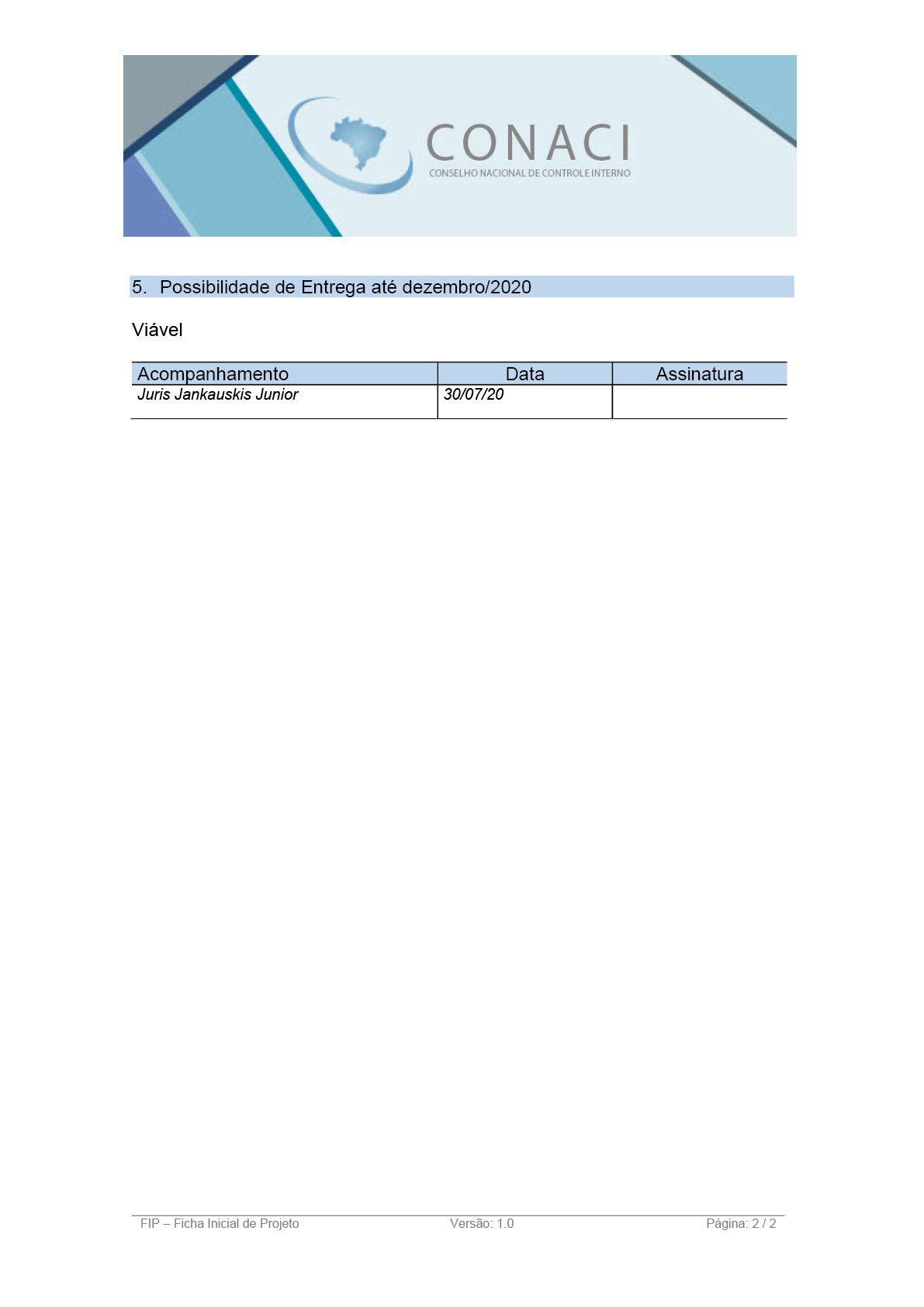 Termo de Abertura do Projeto