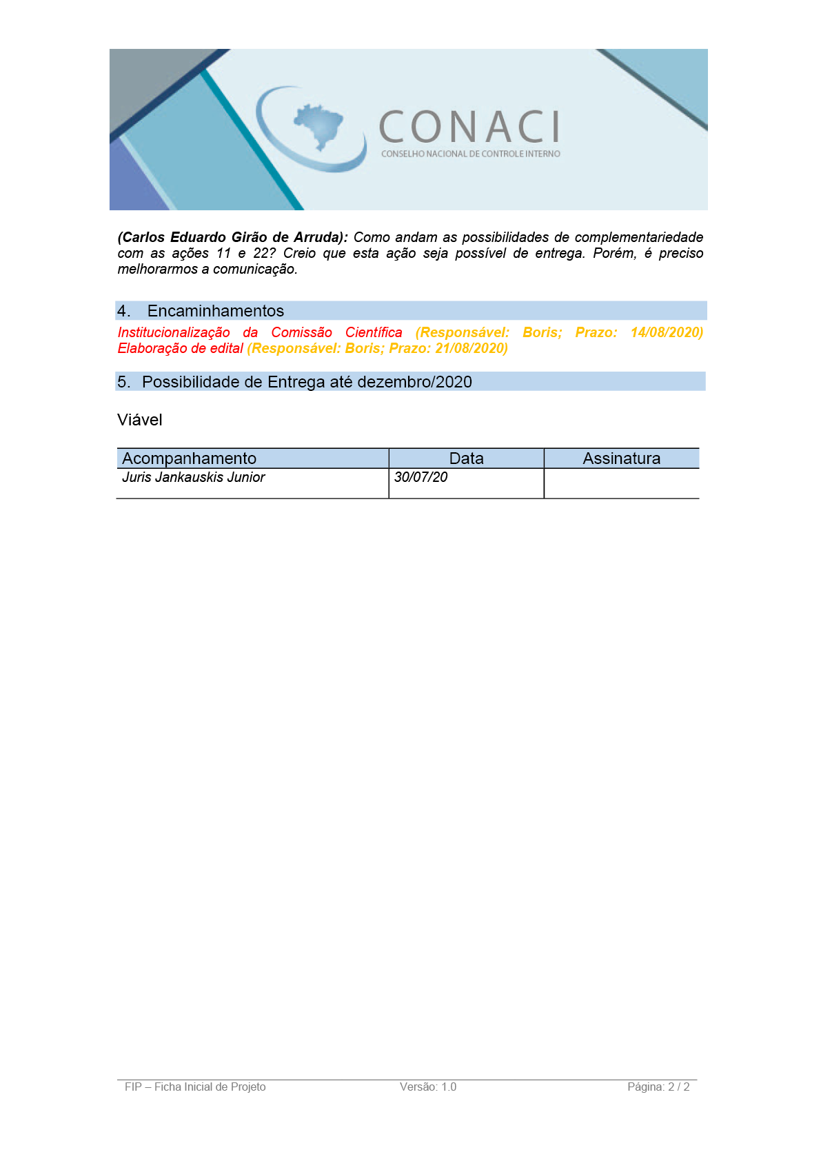 Termo de Abertura do Projeto