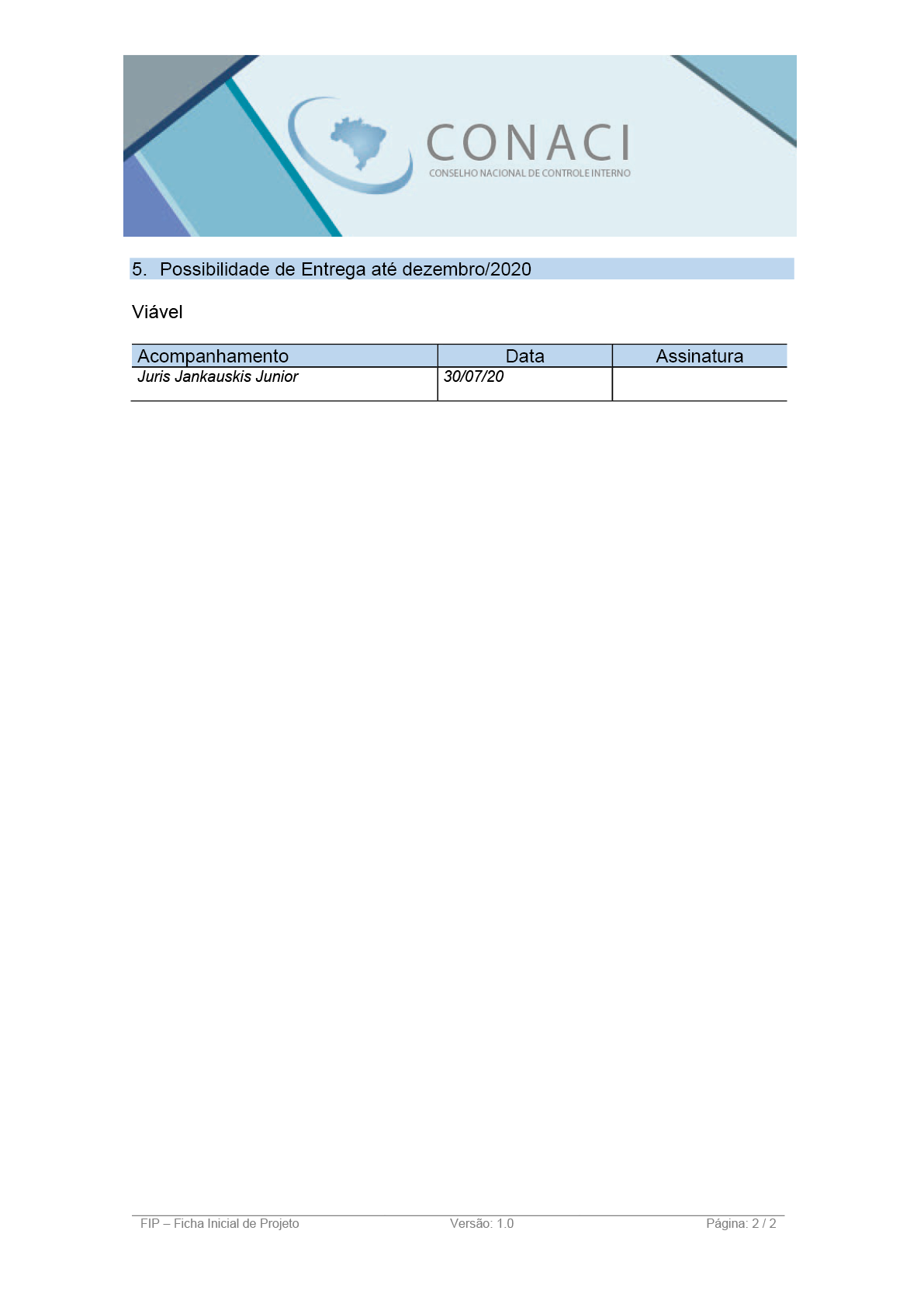 Termo de Abertura do Projeto