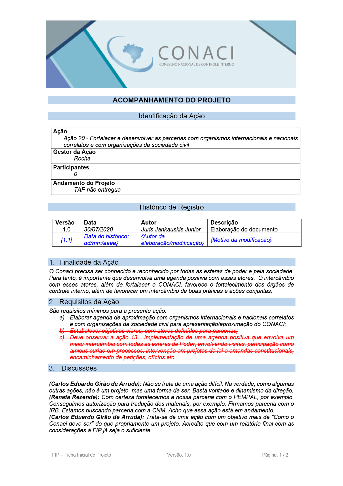 Termo de Abertura do Projeto