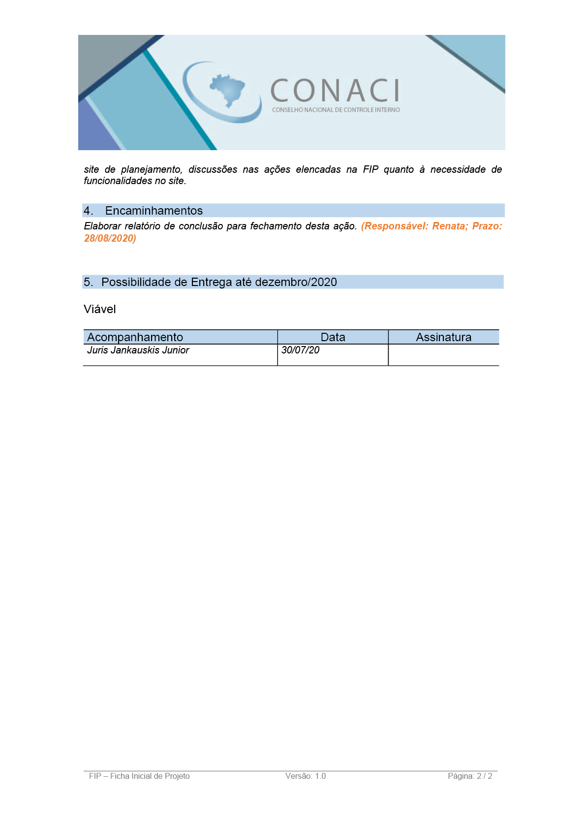 Termo de Abertura do Projeto