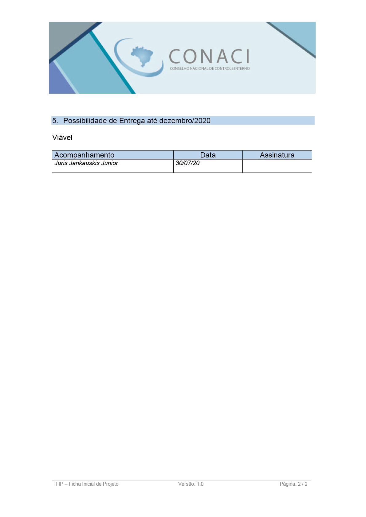 Termo de Abertura do Projeto