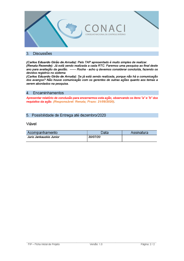 Termo de Abertura do Projeto