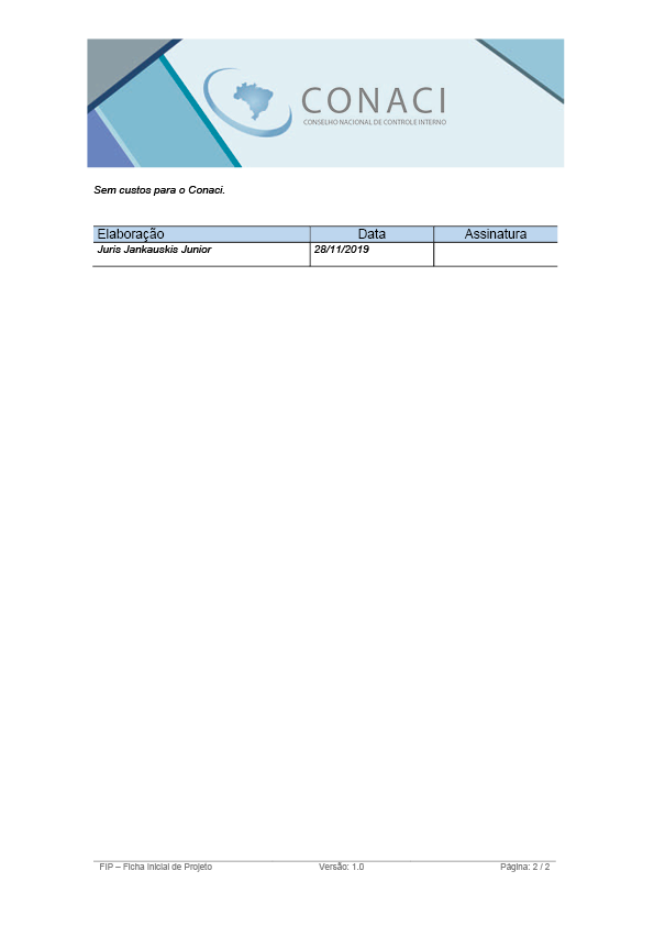 Termo de Abertura do Projeto