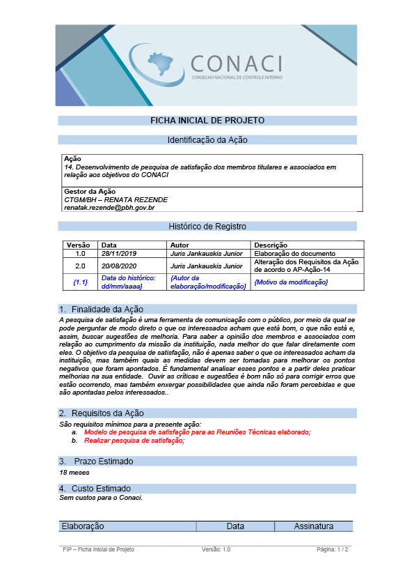 Termo de Abertura do Projeto