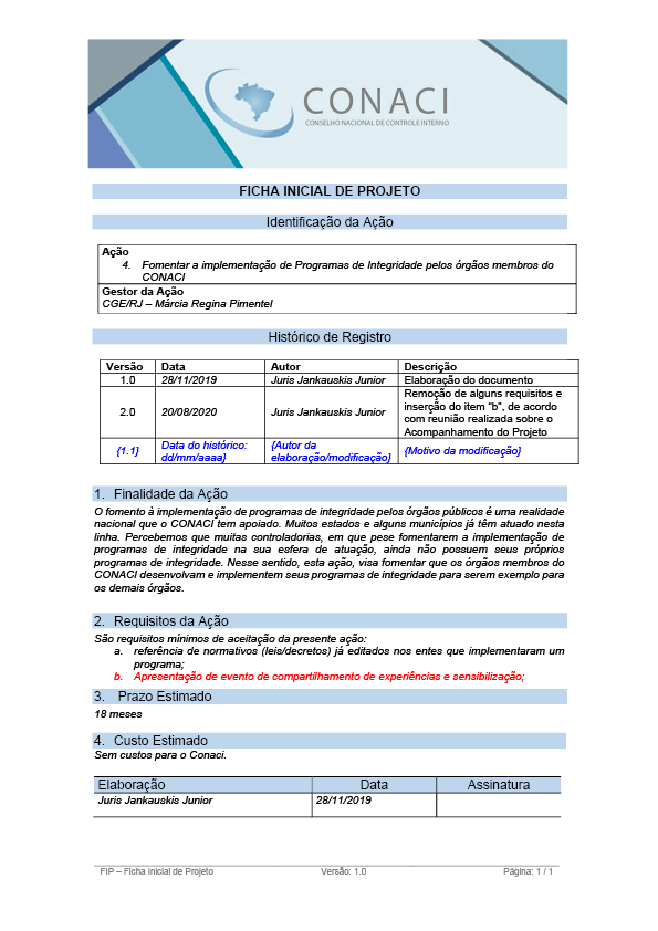 Termo de Abertura do Projeto
