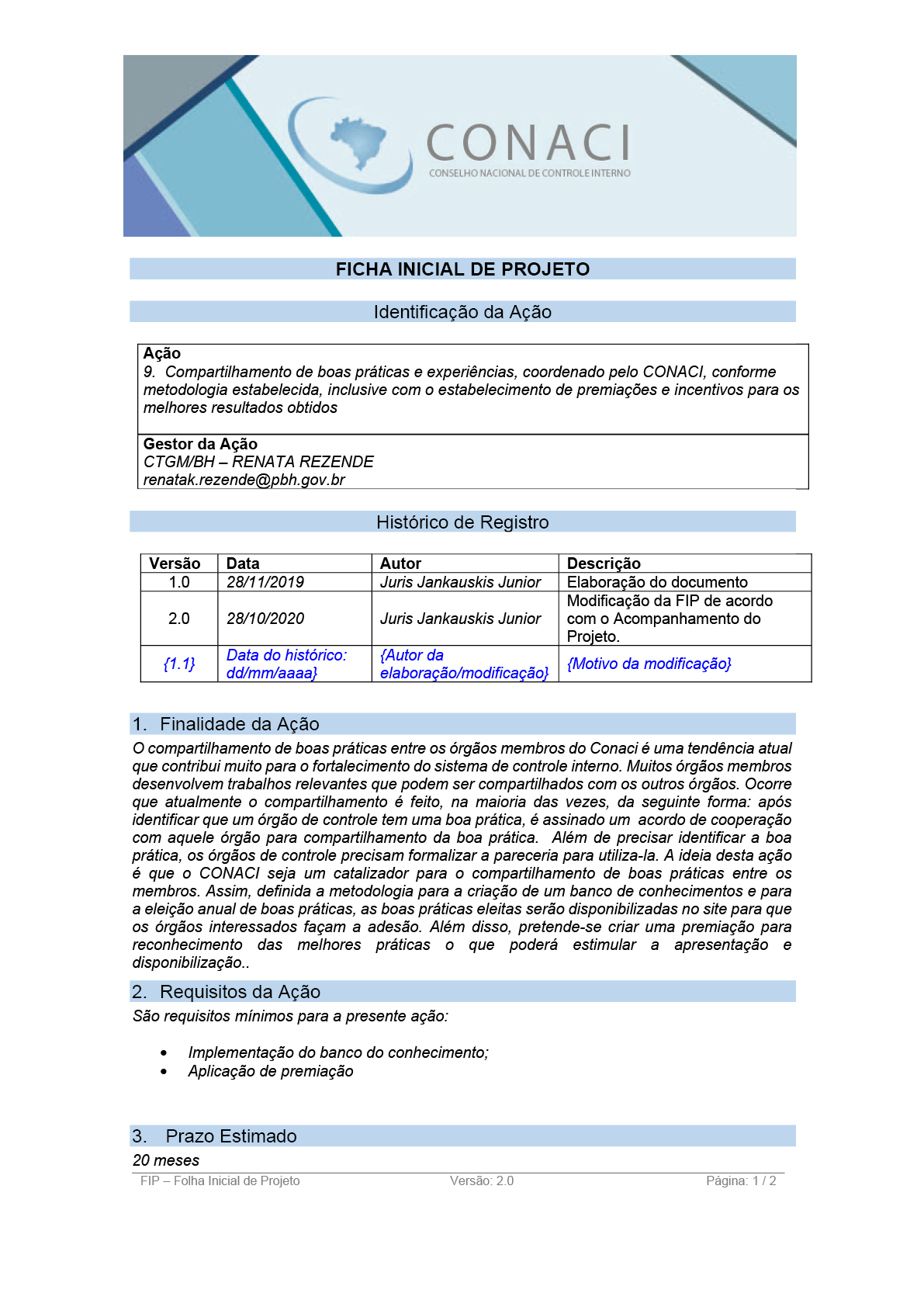 Termo de Abertura do Projeto
