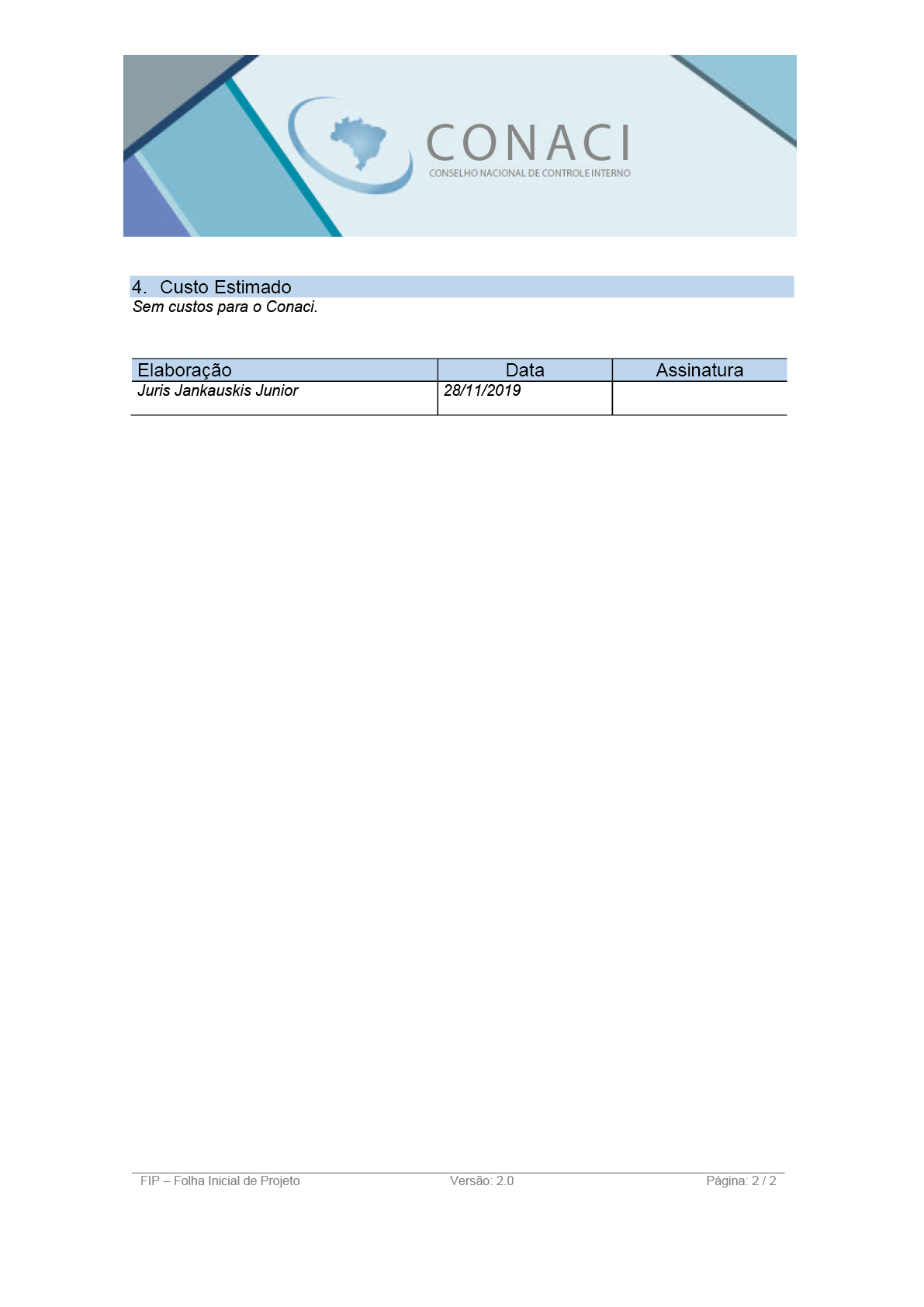 Termo de Abertura do Projeto