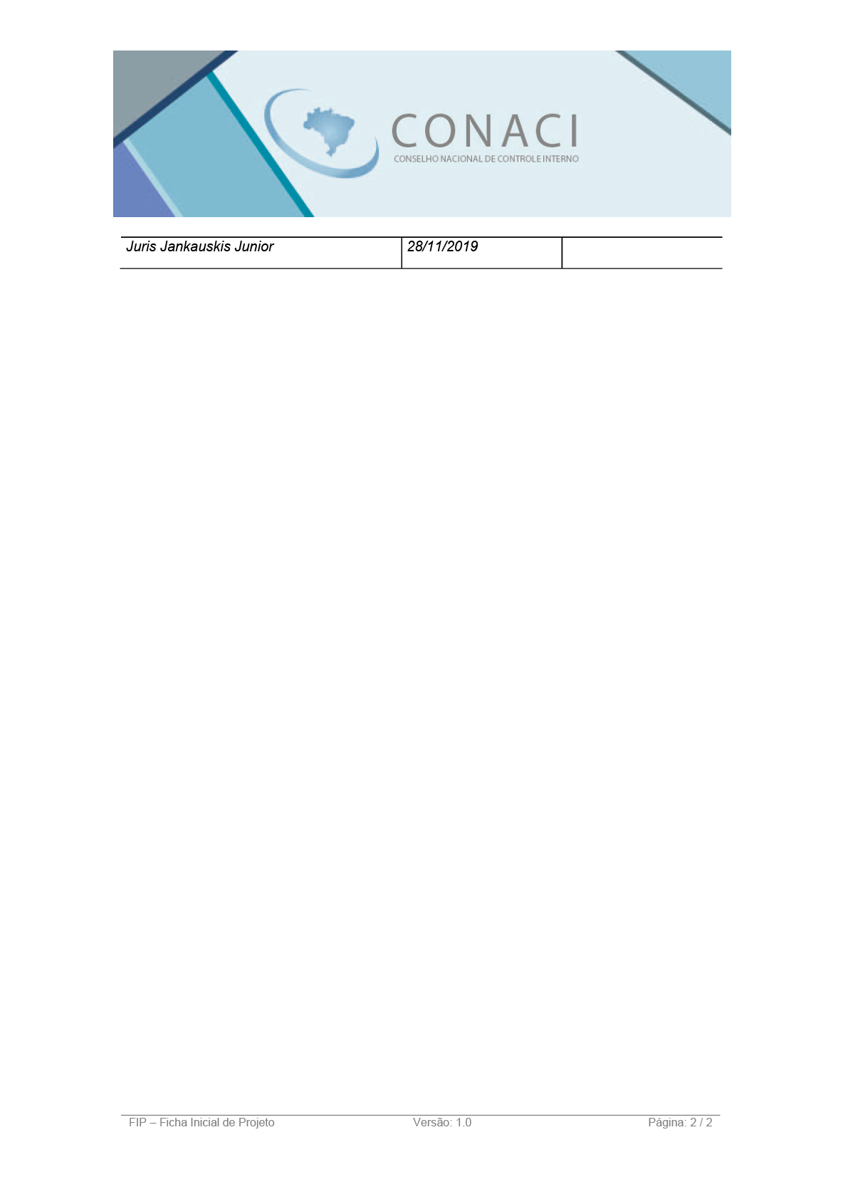 Termo de Abertura do Projeto