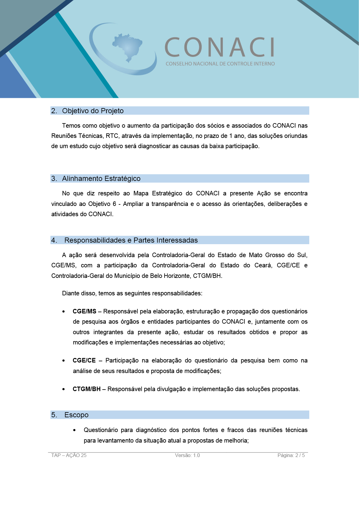 Termo de Abertura do Projeto